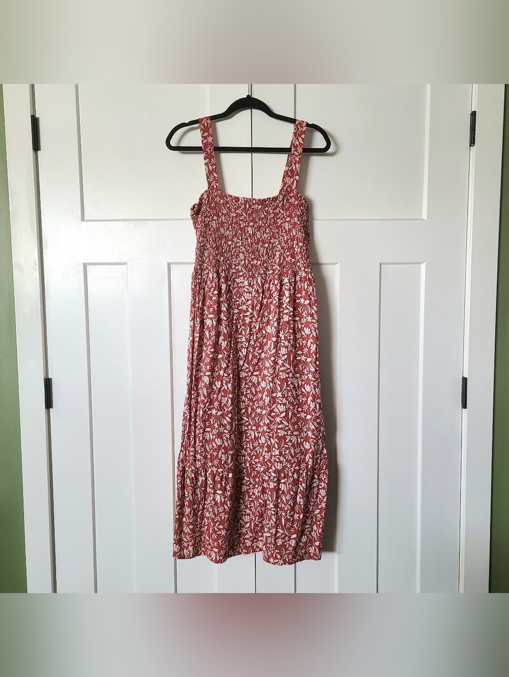 Reitmans Brick Red Orange Floral Dress